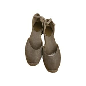 J.Crew, Ballet Style, Size 8 Espadrilles (Ankle-Tie Canvas)